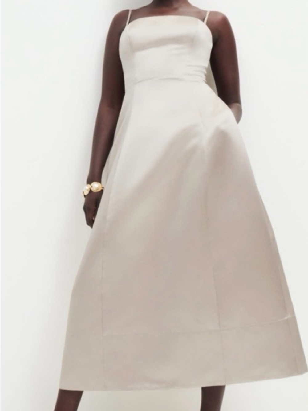 Reformation-KAYDEN DRESS CHAMPAGNE

14